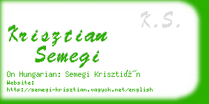 krisztian semegi business card